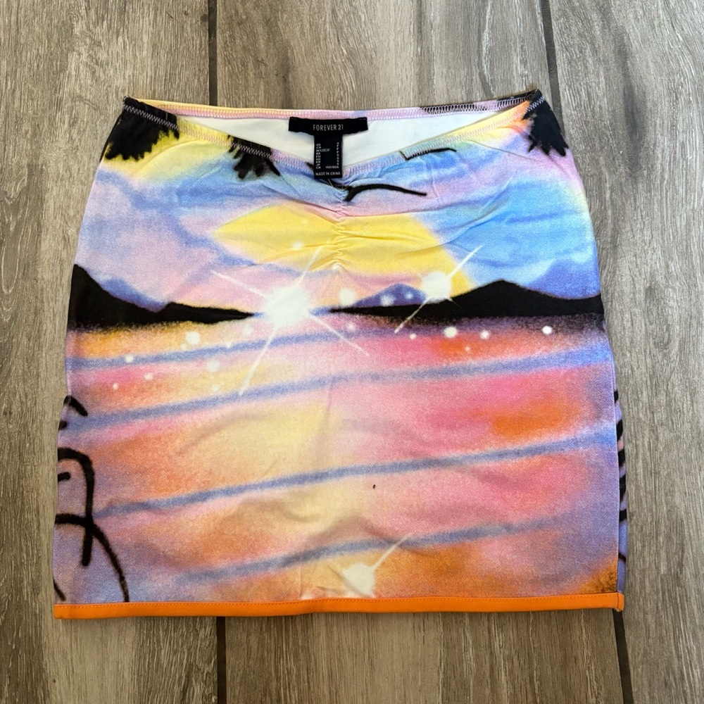Forever 21 Pastel Tie-Dye tube top